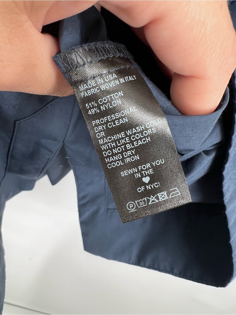 Kal Rieman Navy Blue Rene Button Placket Dress Knee Length Small - Picture 5 of 5